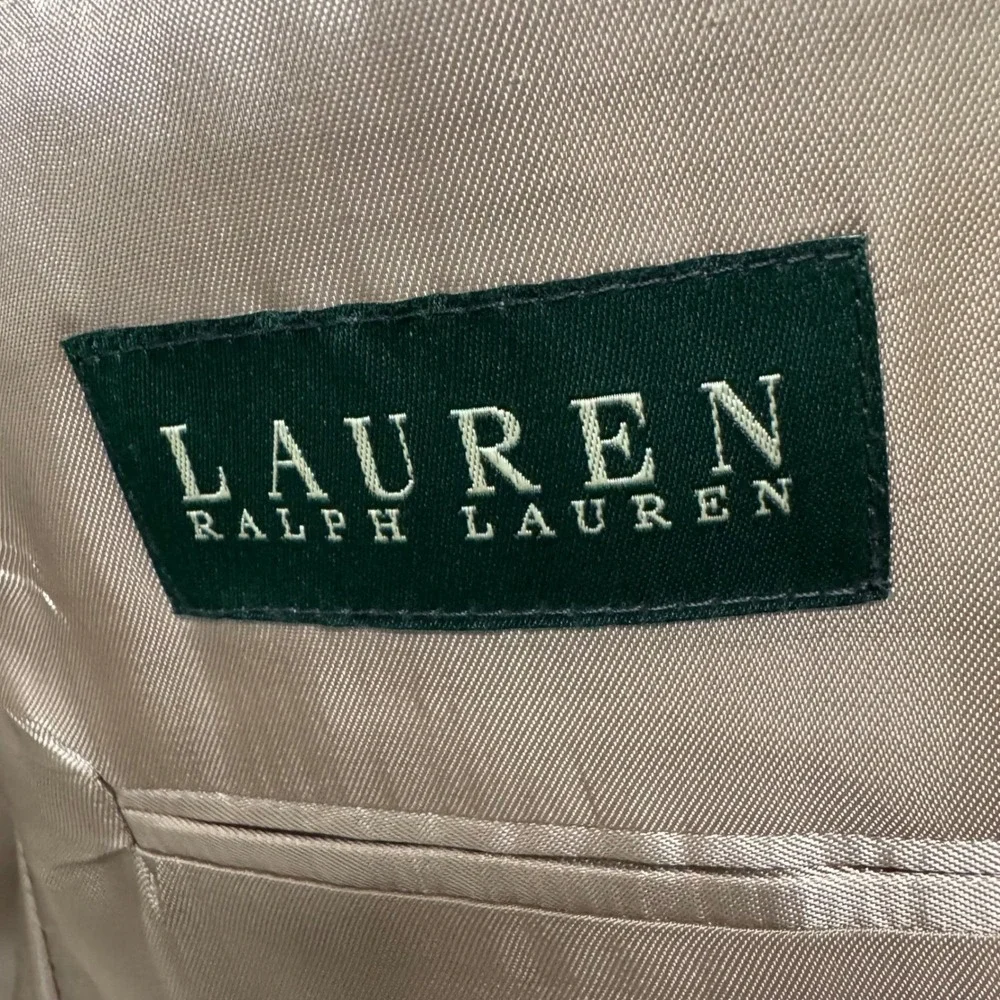 Lauren Ralph Lauren Silk Wool Houndstooth Sport Coat Blazer 42R Made in Canada
